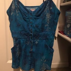 Free People Blue Floral tank
